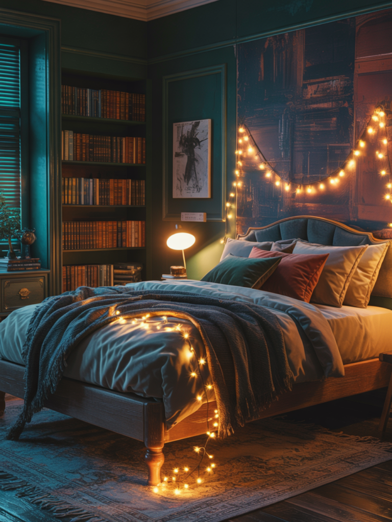 Moody Romantic Dark Academia Bedroom