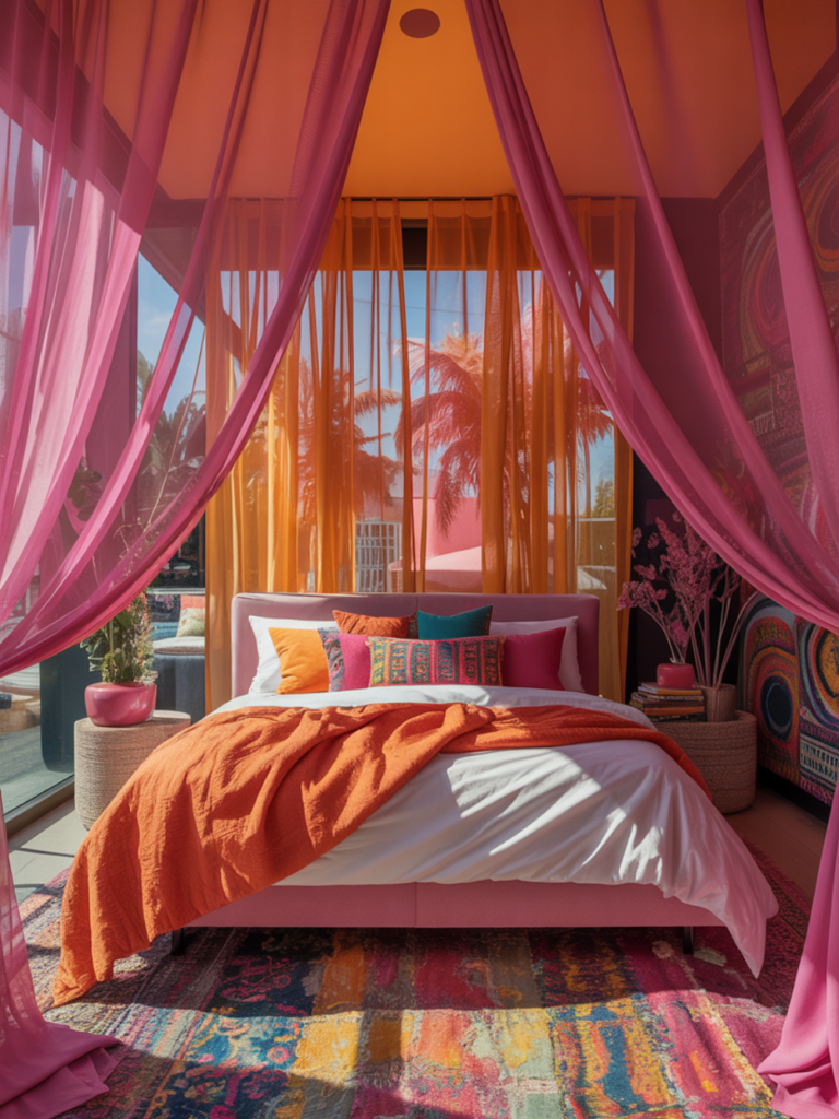 Bold Colored Sheer Curtains