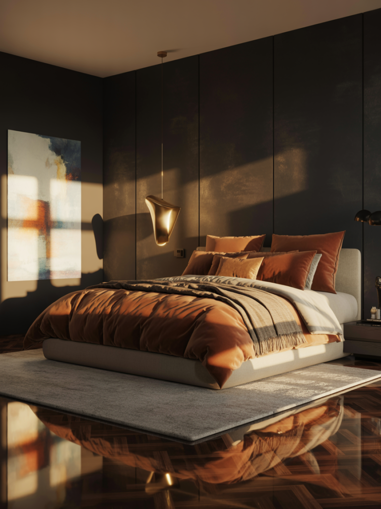 Modern Dark Bedroom Design