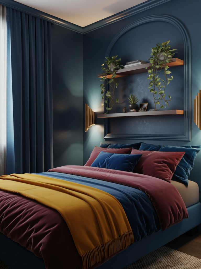 Small Moody Bedrooms Can Feel Spacious and Sophisticated