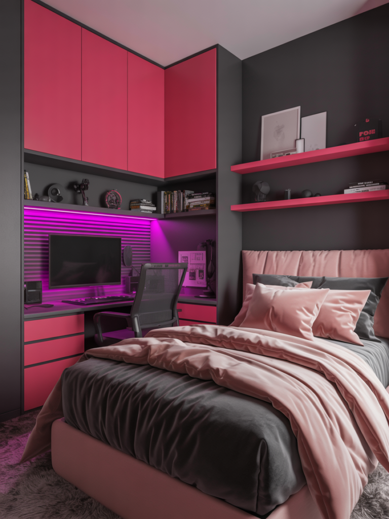 Small Pink Gaming Bedroom Ideas That Maximize Style and Space